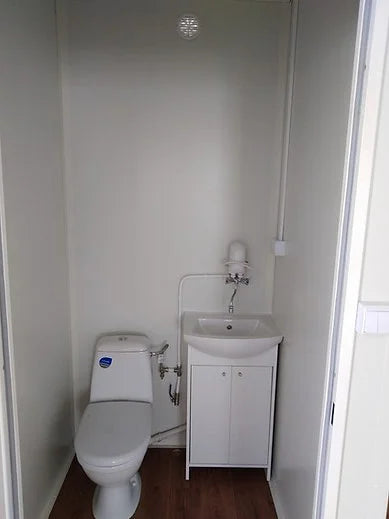 Office container with toilet