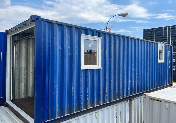 Used 30-Foot Shipping Container with Sectional Door