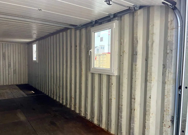 Used 30-Foot Shipping Container with Sectional Door