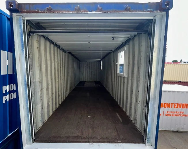 Used 30-Foot Shipping Container with Sectional Door